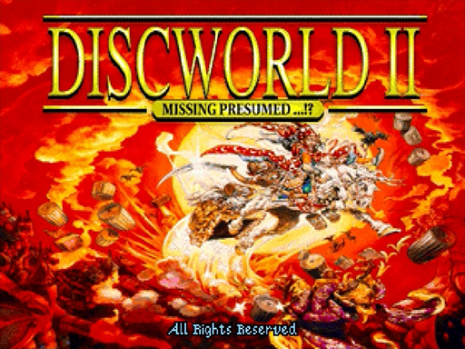 Discworld II title screen for Sega Saturn